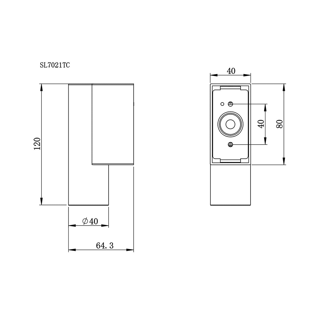 New Bronte Black 3W 3CCT IP65 Fixed Down Wall Light