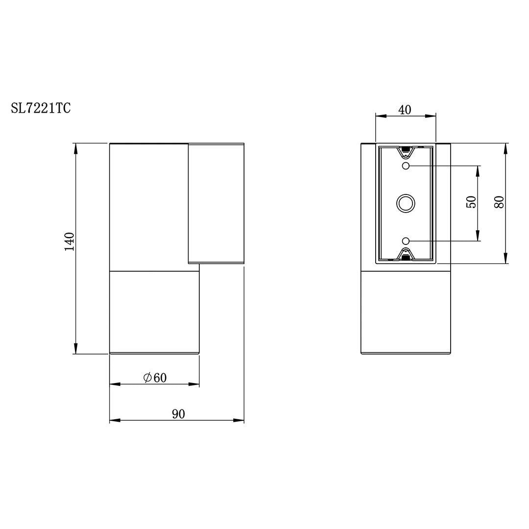 New Bondi Black 4W GU10 3CCT IP65 Fixed Down Wall Light