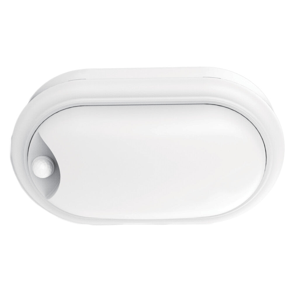 Bunker 15W Oval With Sensor IP54 White
