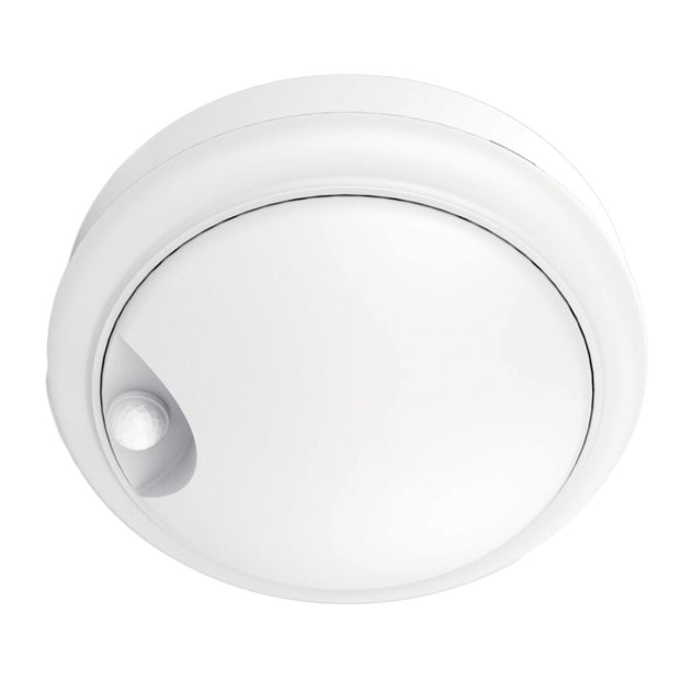 Bunker 15W Round With Sensor IP54 White