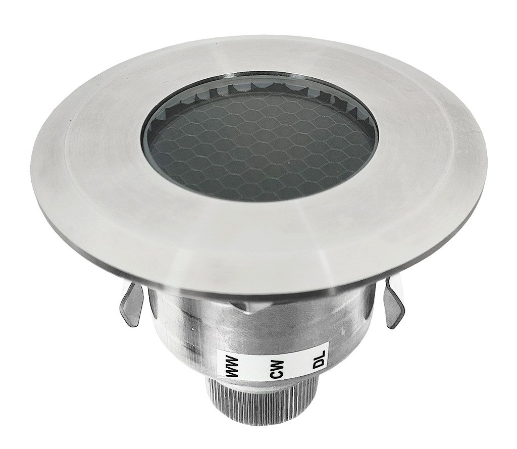 LED Inground Light 3W 12/24VDC 75mm/D 3/4/5.7K Non-Dimmable 316 Stainless Front & Back IK08