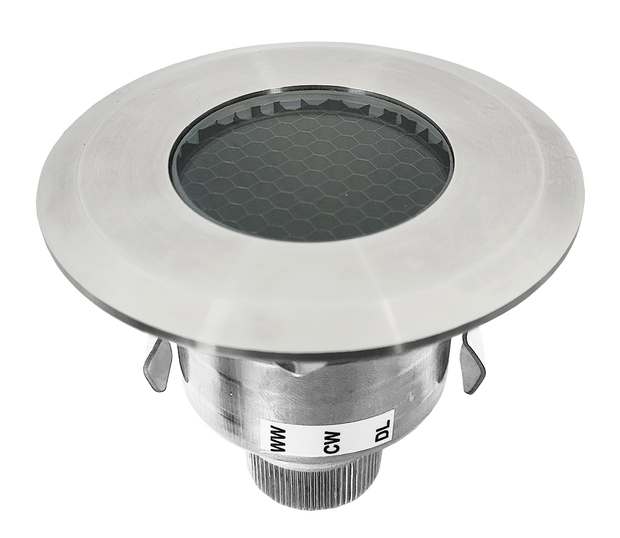 LED Inground Light 3W 12/24VDC 75mm/D 3/4/5.7K Non-Dimmable 316 Stainless Front & Back IK08