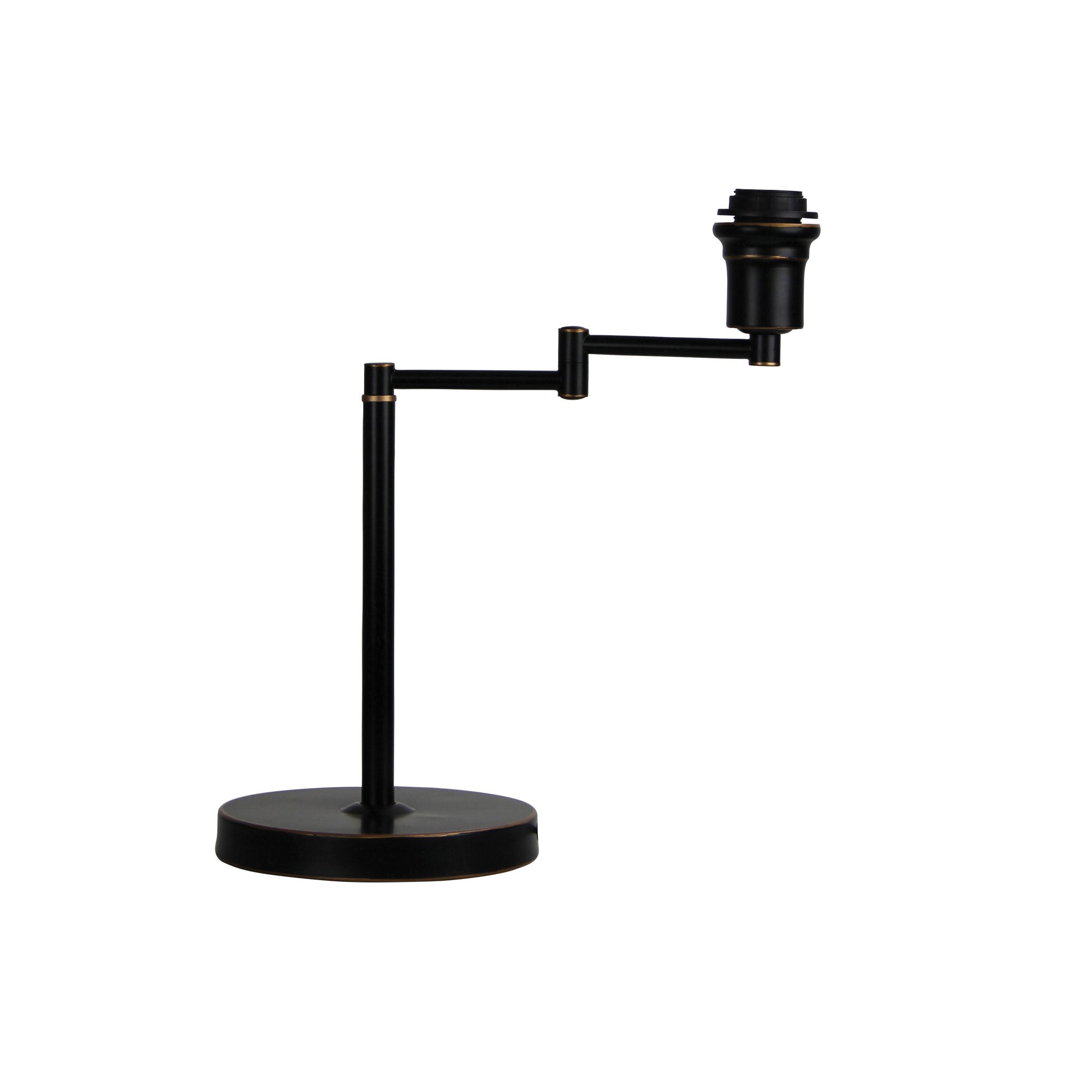 Kingston Rubbed Bronze E27 Swing Arm Table Lamp Base
