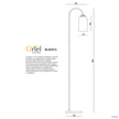Arlington Black with Opal Glass E27 Floor Lamp