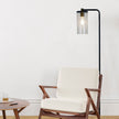 Raymont Black & Aged Brass E27 Floor Lamp