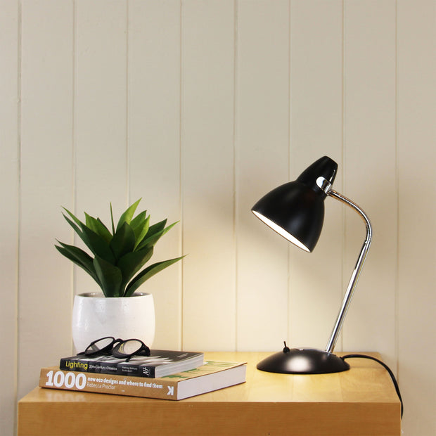 Trax Black E27 Classic Gooseneck Task Lamp