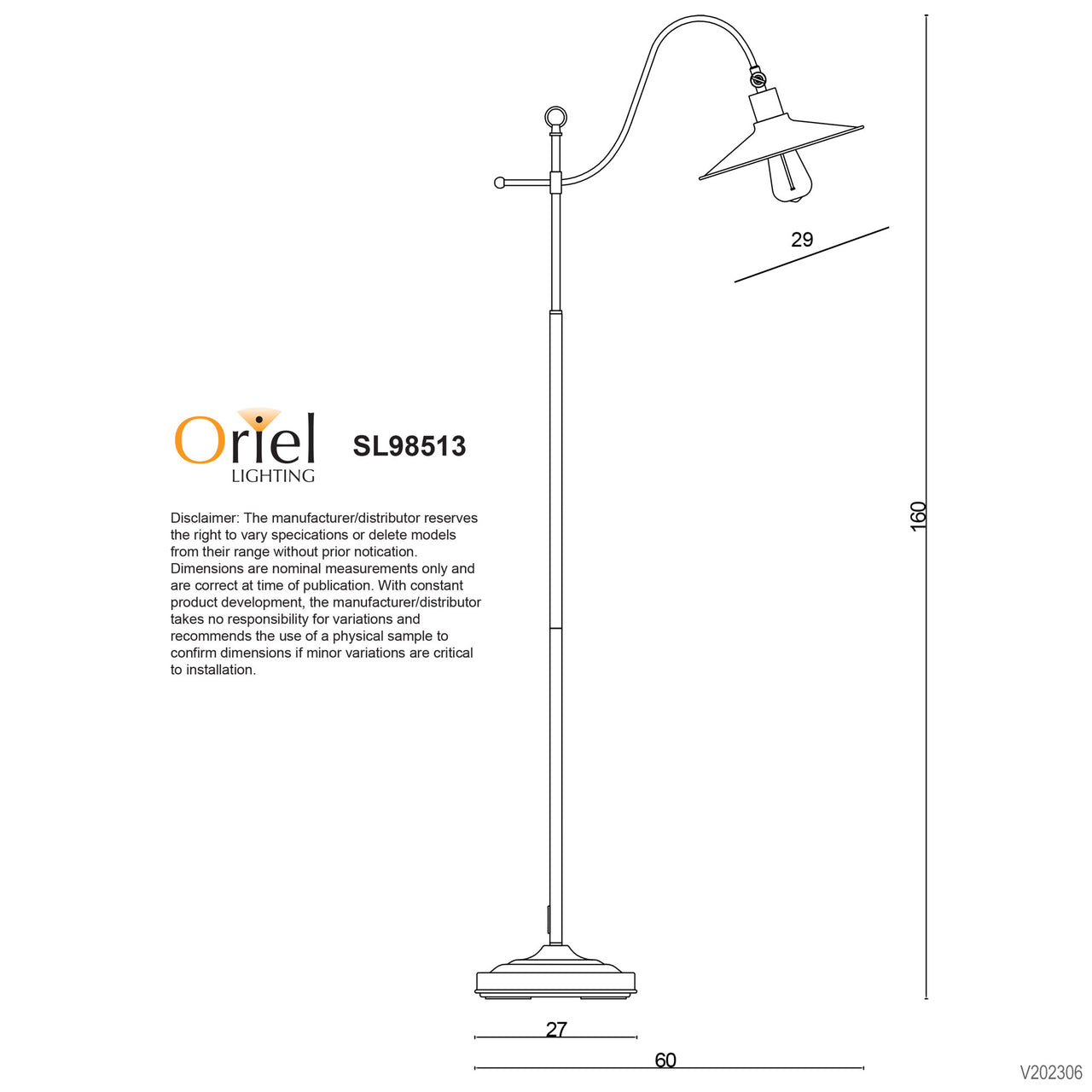 Boston Rubbed Bronze E27 Retro Industrial Floor Lamp