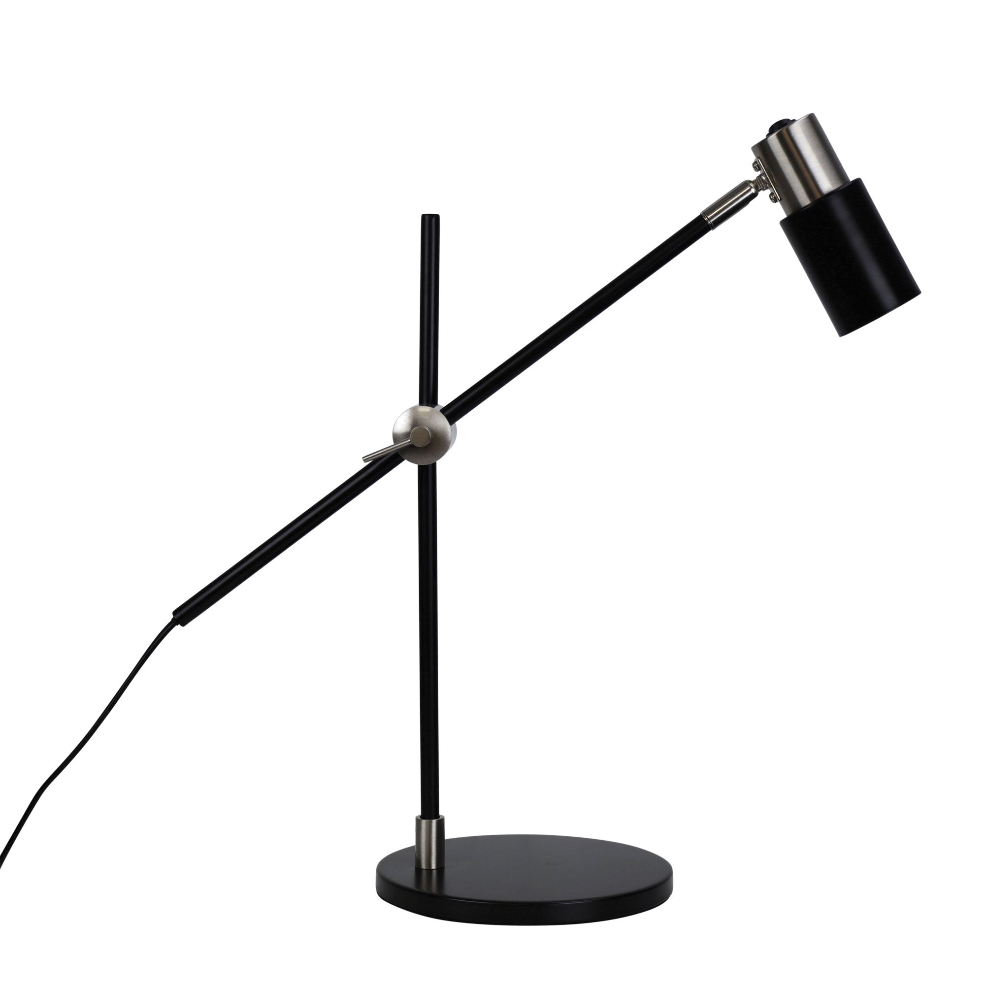 Charlie LED GU10 Desk Lamp Brushed Chrome