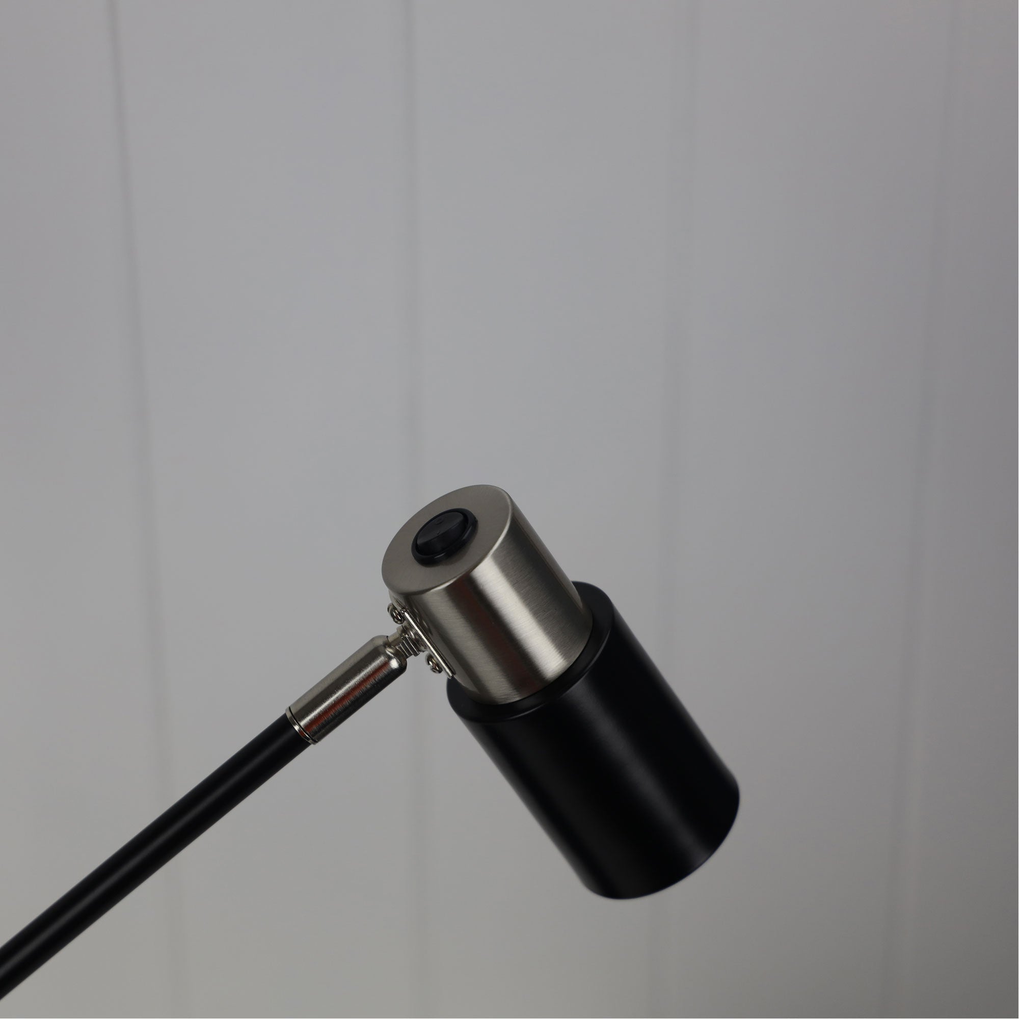 Charlie Black & Brushed Chrome GU10 Desk Lamp