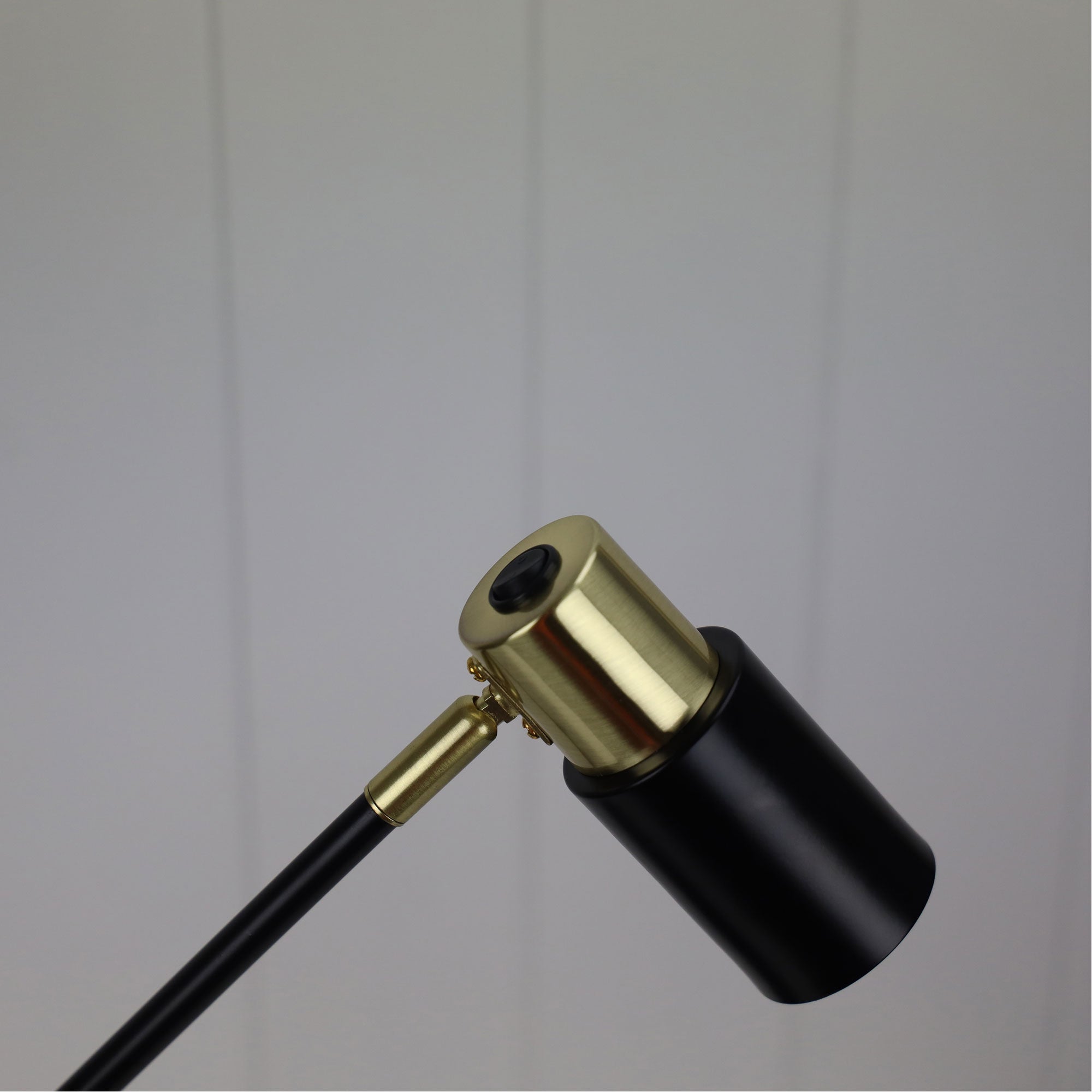 Charlie Black & Satin Brass GU10 Desk Lamp