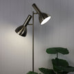 Vespa Antique Brass 2 x E27 Mid-Century Twin Floor Lamp