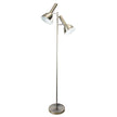 Vespa Mid-Century Twin Floor Lamp Brushed Chrome