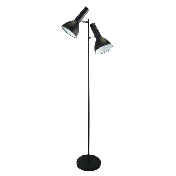 Vespa Mid-Century Twin Floor Lamp Black