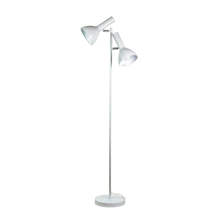 Vespa Mid-Century Twin Floor Lamp White