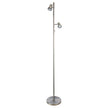 Daxam LED Twin Adjustable Floor Lamp Brushed Chrome