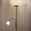 Siena Antique Brass 16W + 4W 4000K Mother & Child LED Floor Lamp