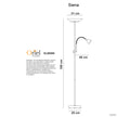 Siena Antique Brass 16W + 4W 4000K Mother & Child LED Floor Lamp