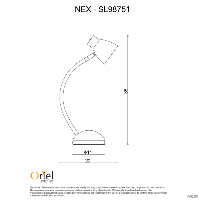 Nex Gunmetal GU10 On-Off Touch Lamp