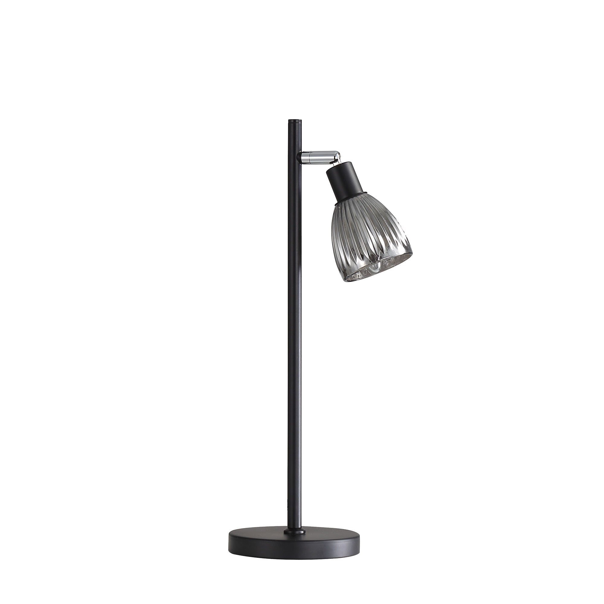 Alma Table Lamp Smoked Glass Task