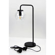 Newton Black & Clear Glass Table Lamp