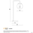 Newton Black & Clear Glass Table Lamp