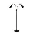 Walt Twin Flexible Neck Lamp Black With Brushed Chrome