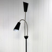 Walt Black & Brushed Chrome Twin Flexible Neck Lamp
