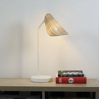 Thumbnail for Malta White and Rattan Table Lamp