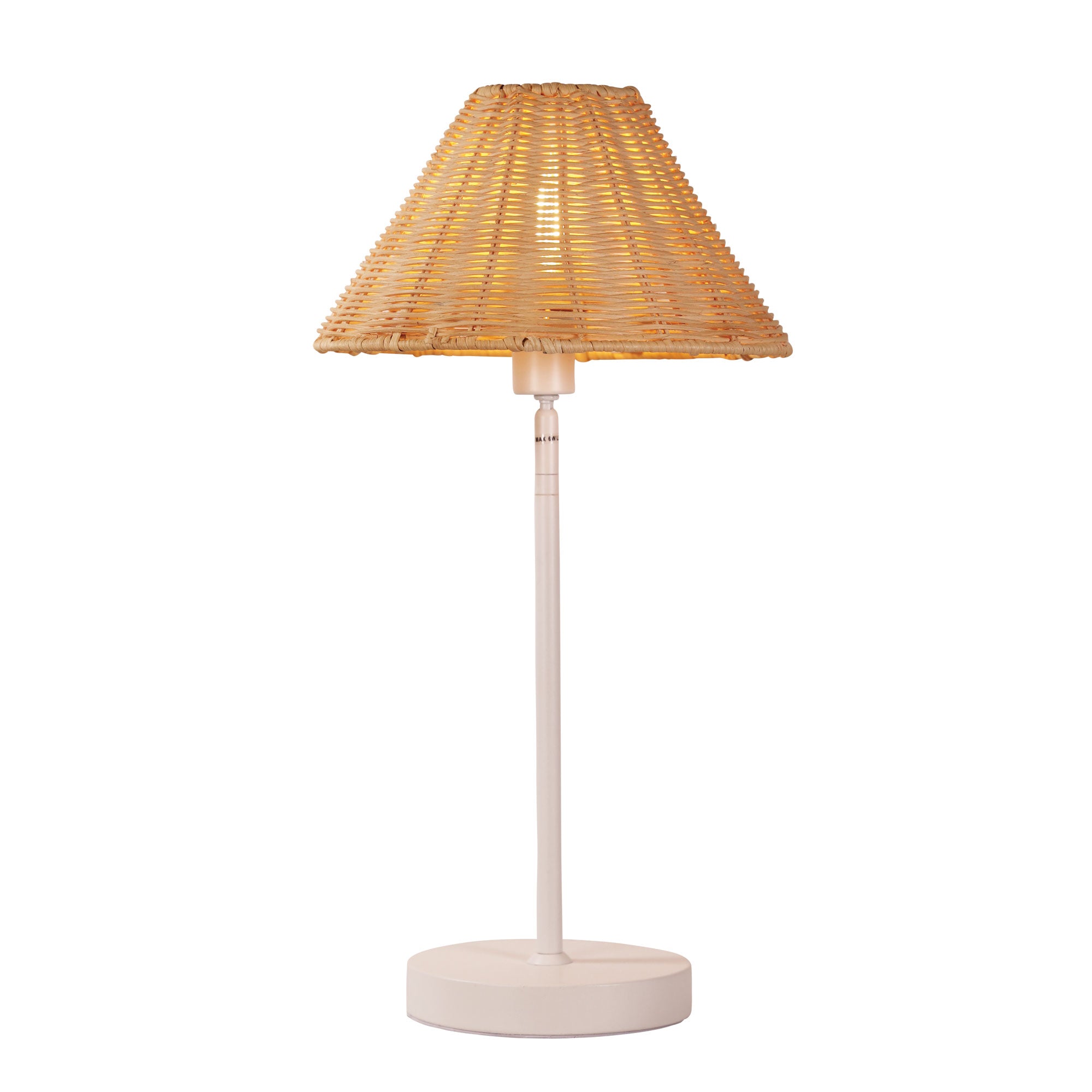 Belize White and Rattan Table Lamp