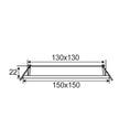 SLICKTRI: LED Dimmable Ultra Slim Tri-CCT Recessed Downlights (Square)