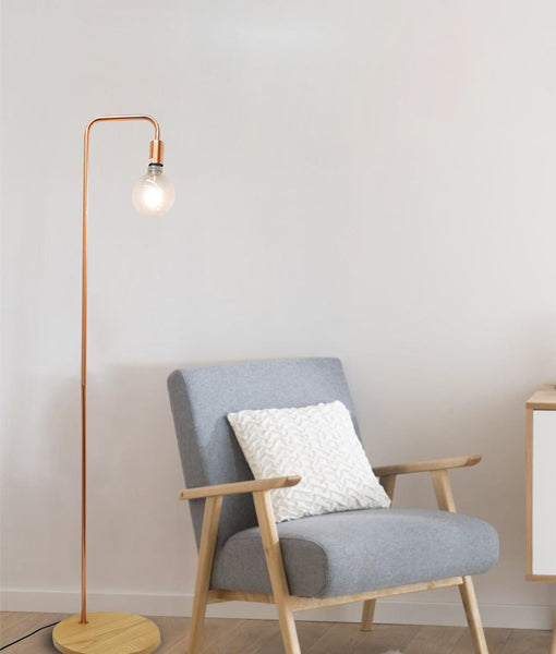 SLIM: Minimalist Wood Base Slim Floor Lamps