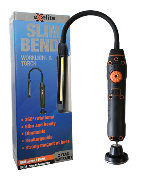 SLIM BENDY: Rotational Worklight & Torch