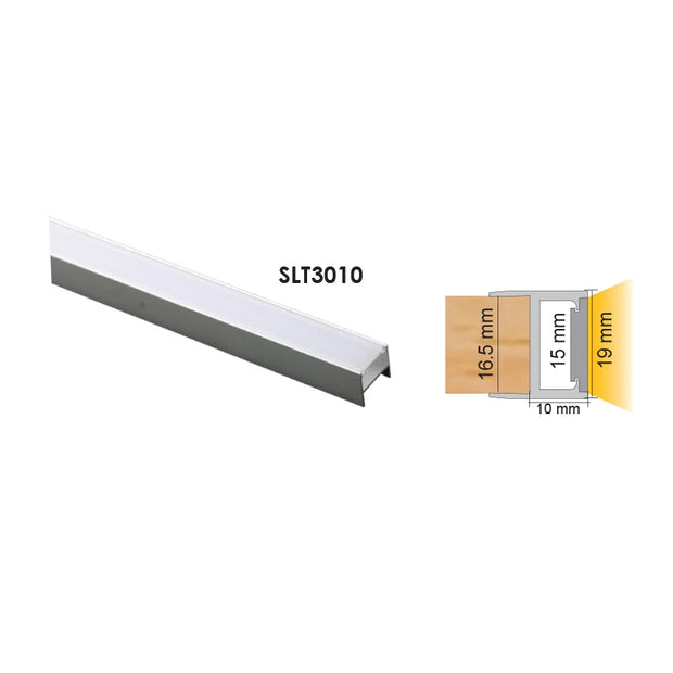 Strip Channel Clip On 10X19mm 2m