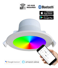 Thumbnail for SMTNOVA: LED Smart White Round Dimmable Tri-CCT+RGB Downlight