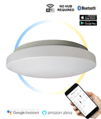 Thumbnail for SMTOYS LED Smart White Round Dimmable Tri-CCT Oyster Light