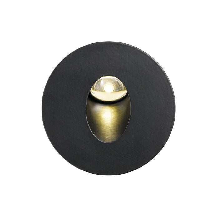 Snap White or Black 3W 4000K Round Stair Light