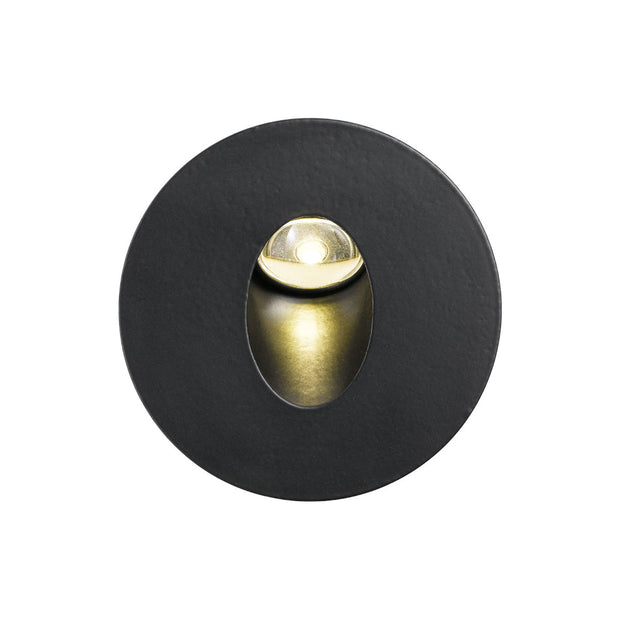 Snap White or Black 3W 4000K Round Stair Light