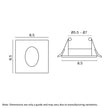 Snap White or Black 3W 4000K Square Stair Light