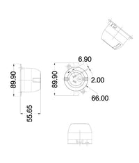 Thumbnail for 3-Pin Rear Connecting Single Surface Socket (10pcs Pack)