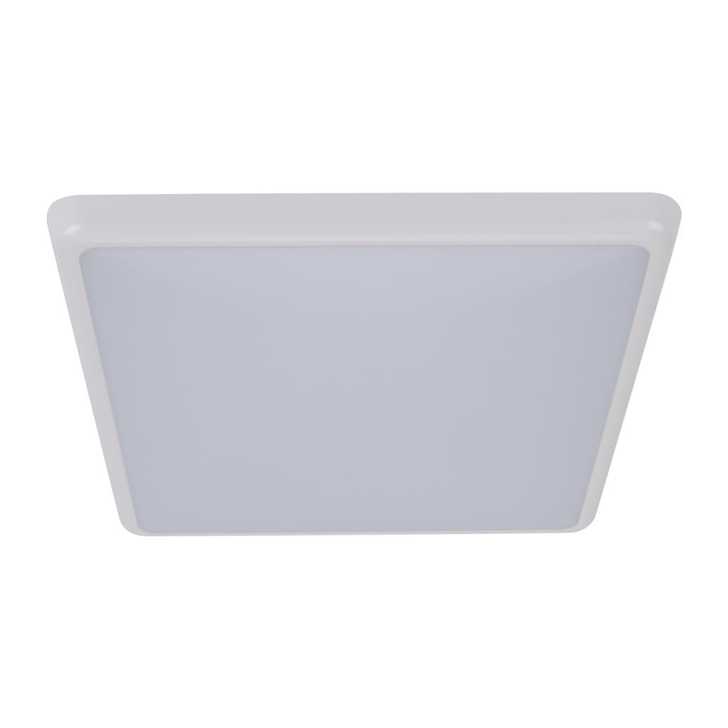 solar 300 sq square 240v 25w 30cm slimline led ceiling light white frame