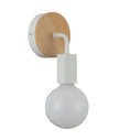 Solo: Interior Iron Bracket with Round Wood Highlight Wall Lights