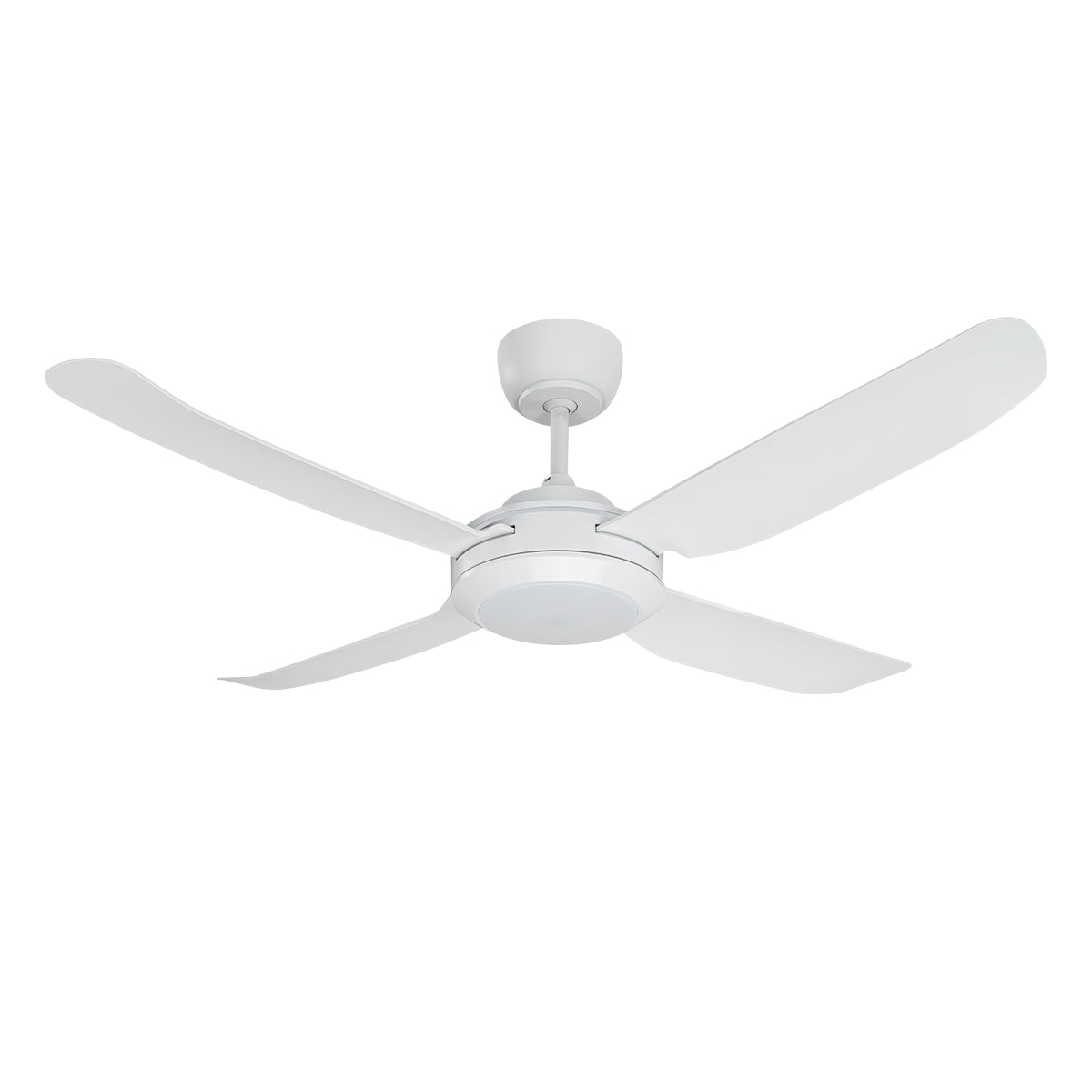 SPINIKA II - 52"/1300mm Glass Fibre 4 Blade Ceiling Fan with Tri Colour Step Dimmable LED Light - Indoor/Outdoor/Coastal