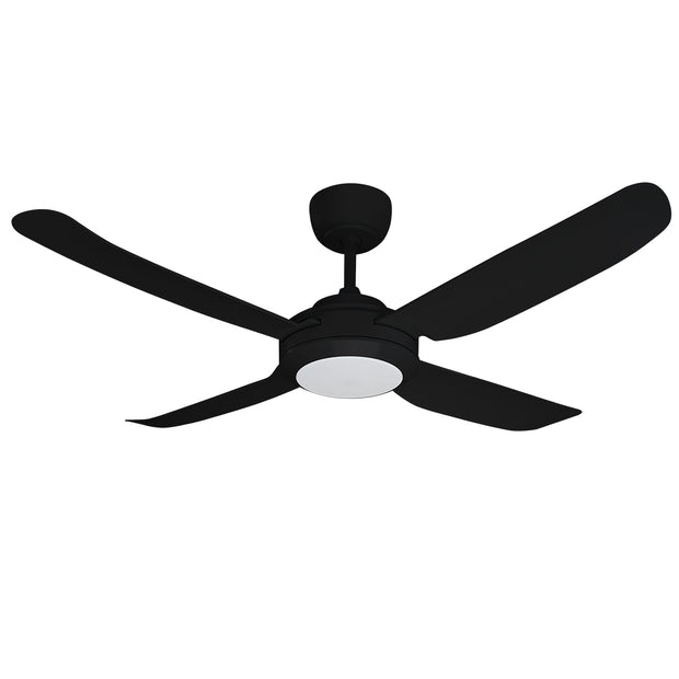 SPINIKA II - 52"/1300mm Glass Fibre 4 Blade Ceiling Fan with Tri Colour Step Dimmable LED Light - Indoor/Outdoor/Coastal