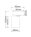 SPOT: Interior GU10 1 Light Adjustable Square Base Surface Mounted Spot Lights