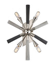 SPUTNIK: Polished Nickel Dark-Light Grey Wood Wall Light