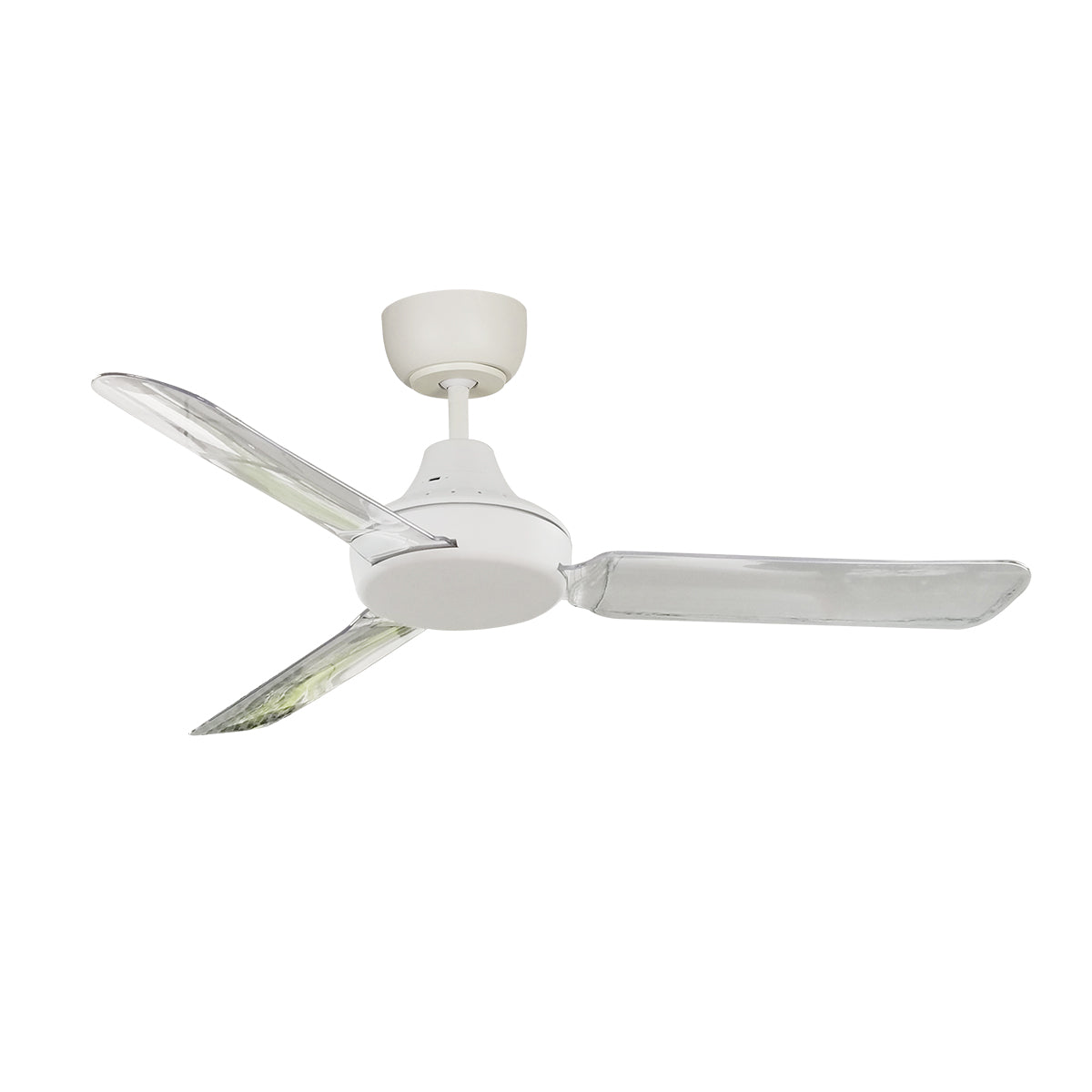 STANZA - 48"/1220mm Clear Polycarbonate 3 Blade Ceiling Fan - Indoor only