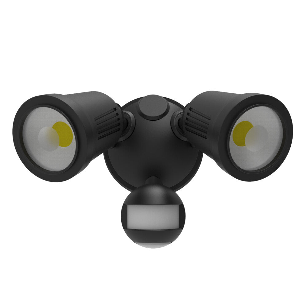 Stargem IV LED Tri-Colour Twin Spot with Sensor 2X12W 3/4/5.7K IP54 Black