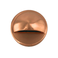 Thumbnail for Ste 12V Exterior LED 3 Watt Surface Mount Curved Step Light in Polished Solid Copper