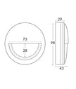 STE: Exterior LED Surface Mounted Eyelid Step Lights IP65