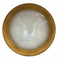 Thumbnail for Ste 240V Exterior LED 6 Watt Surface Mount Small Round Step Light in Antique Brass